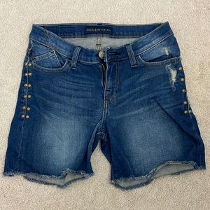 Rock & Republic studded denim jean shorts
